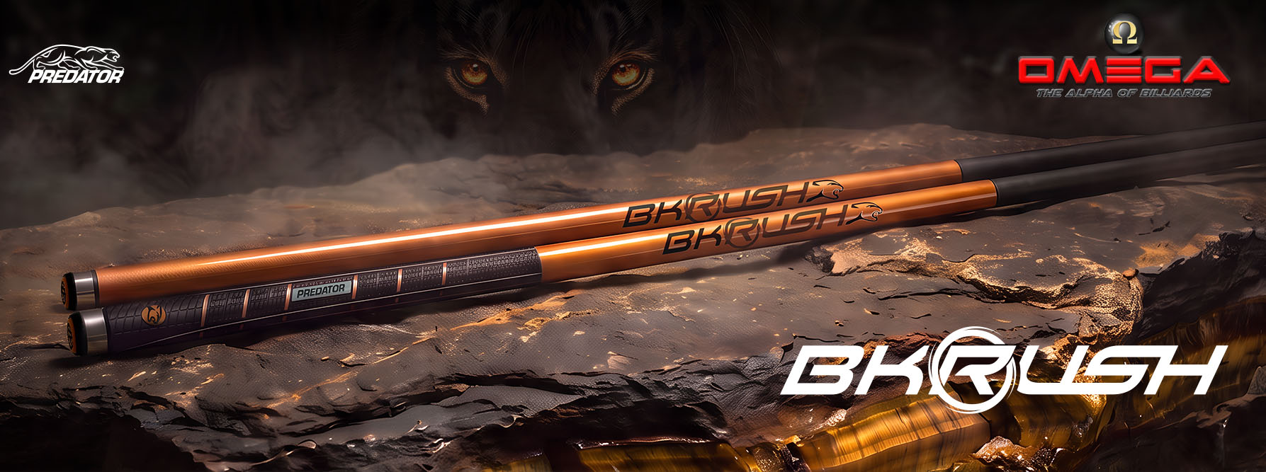 Predator Tiger Eye Bk Rush Break Cues